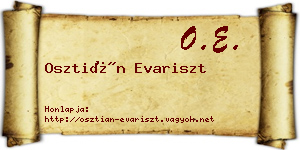 Osztián Evariszt névjegykártya